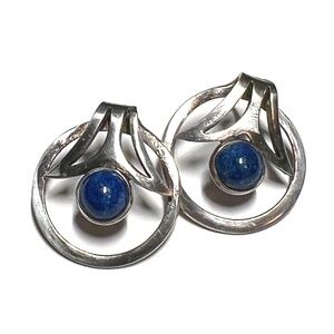 Silver and Lapis Post Earrings